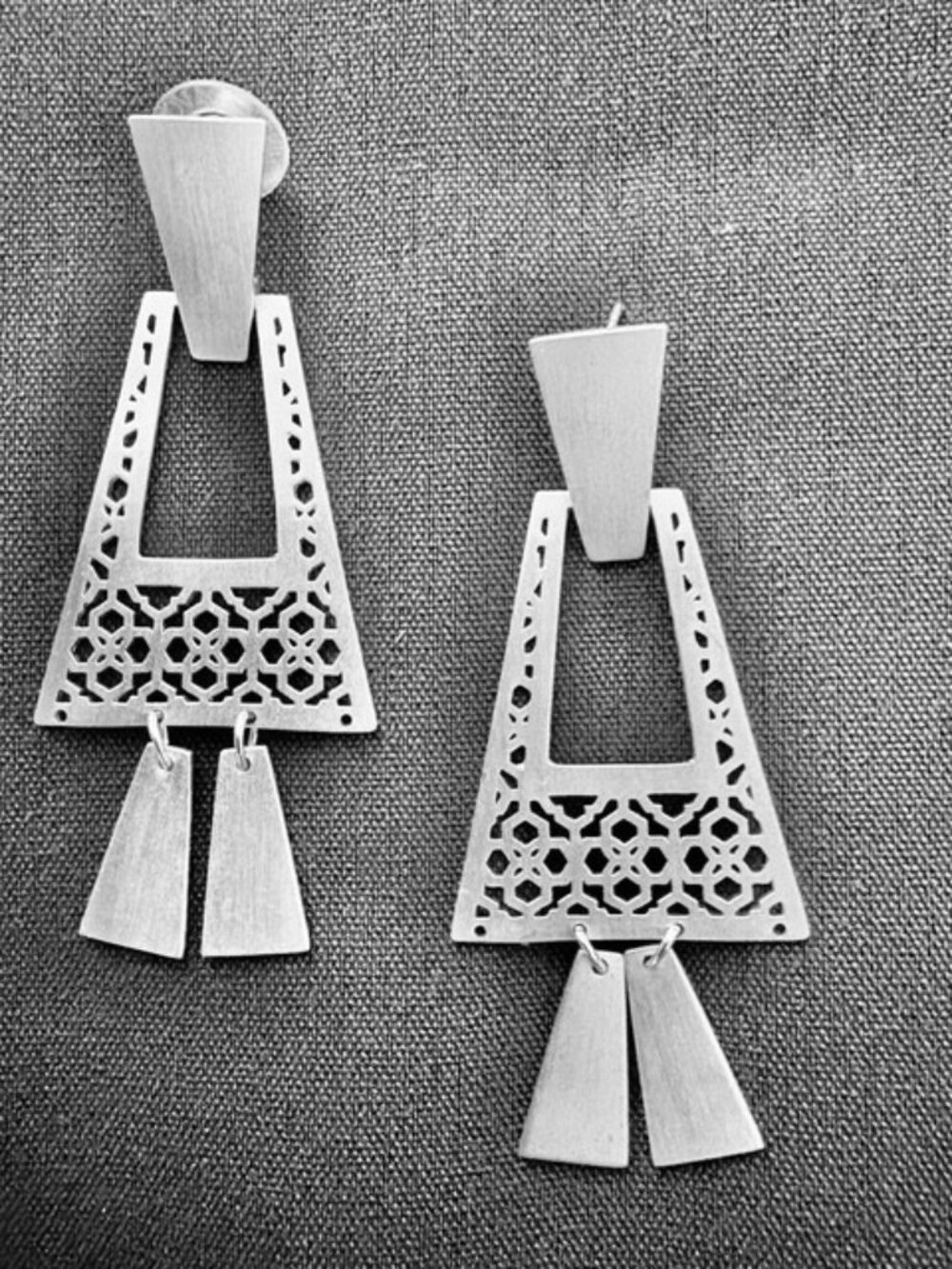 Silver Kate Spade earrings